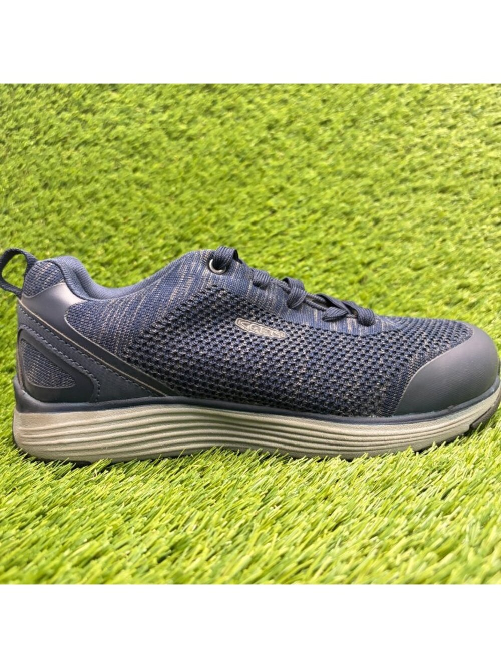 Keen Utility Sparta Mens Size 7.5 Blue Alloy Toe Safety Work Shoes Sneakers